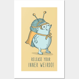 Inner Weirdo Hedgehog Posters and Art